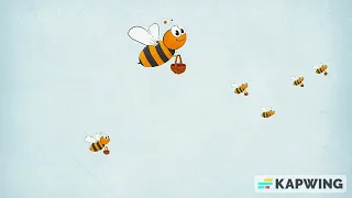 flying Bees green screen bees animation background Video HD V1