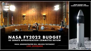 Watch Live : US Sen. Appropriations Committee Review of NASA FY2022 Budget