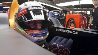 GoPro: Red Bull Racing taking the RB12 around Catalunya Circuit