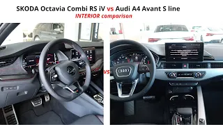 2021 Skoda Octavia Combi RS iV vs 2021 Audi A4 Avant S line INTERIOR Comparison by Supergimm
