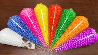 MAKING FOAM SLIME With RAINBOW PIPING BAG ! ASMR Slime Videos #2486
