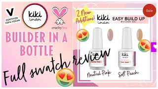 @Kiki.London  Easy Build up Gel swatch review/ easy builder gel overlay at home/ builder gel nails