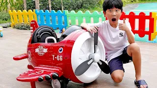 Yejun pretend play an airplane pilot | Funny stories for children