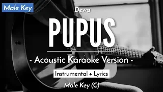 Pupus (Karaoke Akustik) - Dewa (Male Key | HQ Audio)