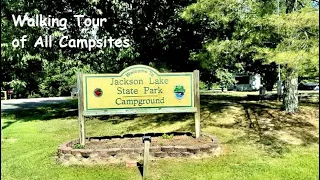 Walking Tour of All Campsites - Jackson Lake State Park, Ohio