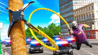 Using Grappler Gun To Troll Cops in GTA 5 RP