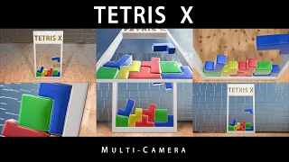 Multi-Camera TETRIS 4K - Soft Body / 3D Animation V10 (Cinema 4D - U-RENDER) Robo Video