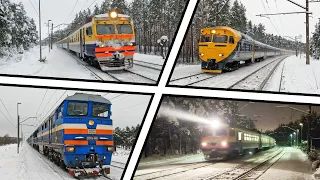 Latvian Trains In Winter / Latvijas Vilcieni Ziemā