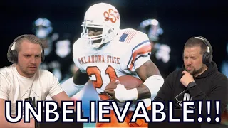 British Guys Watch Barry Sanders College Highlights! (REACTION)