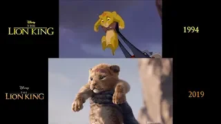 The Lion King (1994/2019): teaser trailer side-by-side comparison