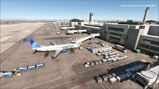 Flight simulator 2020 PMDG 737 United 2030 Denver to Cancun (Mexico)