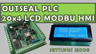 OUTSEAL PLC 20x4 LCD MODBUS HMI || Modbus Settings Mode ||FLProg