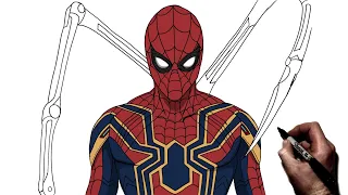 How To Draw Iron Spider | Step By Step | Marvel