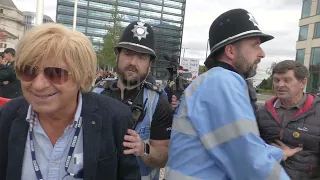“Shame on you!” Protesters SHOUT at MP Michael Fabricant at the Tory Party Conference in Birmingham