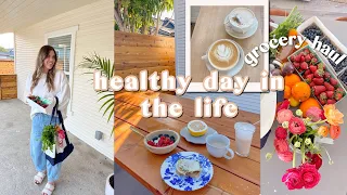 Productive Spring Day in the Life | healthy grocery haul, farmers market, + what I eat