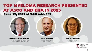 Top Myeloma Research Presented at ASCO & EHA Webinar 2023