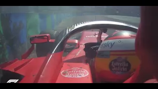 Carlos Sainz crashes into wall red flagging Q2 at Hungary 2021 quali