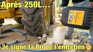 On s'attaque aux ponts et aux réducteurs du Tractopelle😅seulement 20L par pont😂😱