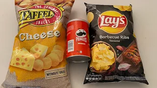 Unpacking and Filling Platter with chips Pringles, Lay's and Taffel | ASMR Satisfying Review Video