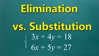 [Beat Math]Elimination vs Substitution - Solving Equations with Two Variables[Math]#14