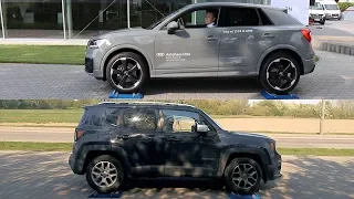 SLIP TEST - Audi Q2 Quattro vs Jeep Renegade Active Drive - @4x4.tests.on.rollers