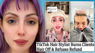 TikTok Hair Stylist Burns Client's Hair Off & Refuses To Apologise