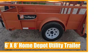 How To Buy a Home Depot Rental Trailer & Trailer Walk Around #homedepottrailer #trailer