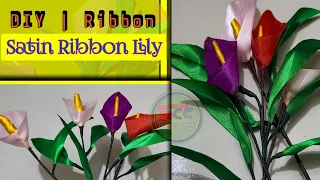 How to make easy satin ribbon flower.