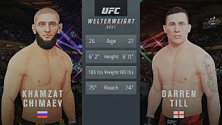 Khamzat Chimaev Vs. Darren Till : UFC 4 Gameplay (Legendary Difficulty) (AI Vs AI) (PS5)