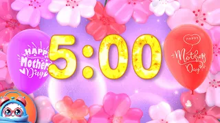 5 Minute Countdown Timer with Music Mothers Day 2024