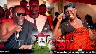 SÂD: Nana Tabi couldn’t finish his song at Akwaboah Snr 1week, this old woman is something else