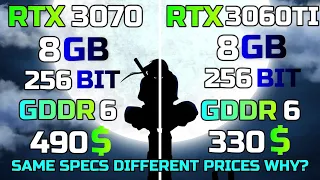 RTX 3070 VS RTX 3060TI- 2K GAMING TEST ON HIGH END GAMES