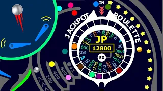 Super Pinball Race [Score Race in 20 colors] - Marble Race in Algodoo -