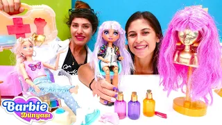 Barbie oyunları! Barbie tırnak batması yüzünden güzellik merkezine geliyor. Ayşe ve Ümit!