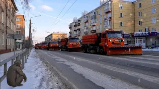 Уборка снега в Красноярске 😃