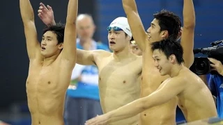 [Sun Yang] 4X200m relay 2010 Asian Games in Guangzhou