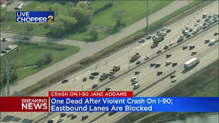 One dead after violent crash on I-90; lane closures to persist