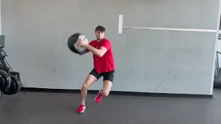 Lateral Skater Hop to Around the World Medicine Ball Slam