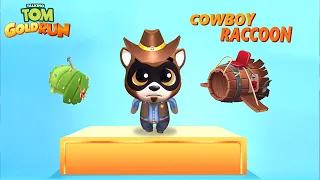 Talking Tom Gold Run HIGHLIGHT Cowboy Raccoon Run Catch Robber