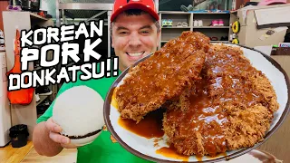 Massive Korean Pork Donkatsu Challenge in Seoul, South Korea!!