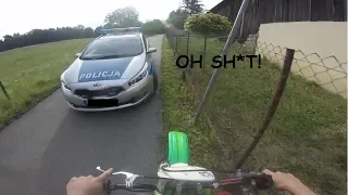 SO CLOSE DIRTBIKE POLICE CHASE! | Ucieczka przed policją na KX 85 I YZ 85!