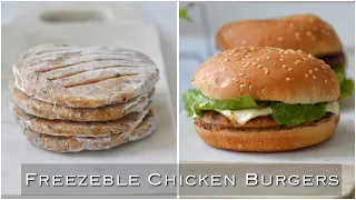 Freezable Juicy CHICKEN BURGERS | Burgers that tastes just like the store bought frozen ones!!