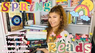 SPRING TBR 🌷| 10 BOOKS I WANT TO READ THIS SPRING! (Romance, thrillers, fantasy + more)