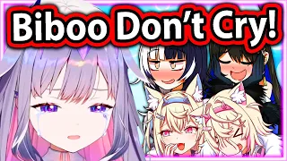 Poor Biboo Getting BULLIED by Fuwamoco, Nerissa & Shiori because of Tongue Twister 【Hololive EN】