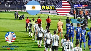 PES - Argentina vs USA Final Copa America 2024 - Full Match All Goals - eFootball Gameplay PC