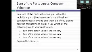 Session 20 (Val MBAs): Asset Based Valuation & First Steps on Private Business Valuation