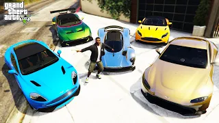 GTA-5 Stealing Luxury Aston Martin Cars with Franklin | GTA-5 (Real Life Cars#64)