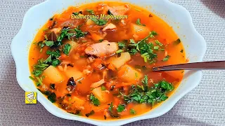 Рассольник с перловкой и солёными огурцами!Мой любимый рецепт! Вкусный рассольник!На курином бульоне