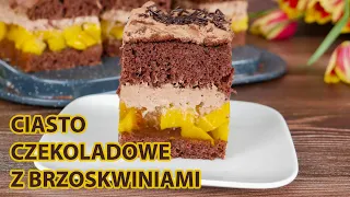 Ciasto czekoladowe z brzoskwiniami