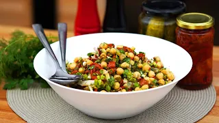 👉 Kapia Pepper Salad with Chickpeas, Diet Recipe, Fasting Recipe (Vegan) - Paul Constantin